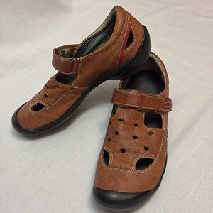 Merrell Women’s Leather Fisherman Sandals Velcro Adjustable Closure Size 8 (38)